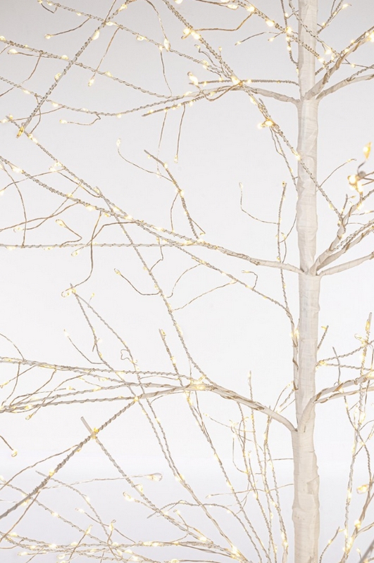 Albero di Natale con luci incorporate di colore bianco con 2700 microled e alto 240 cm